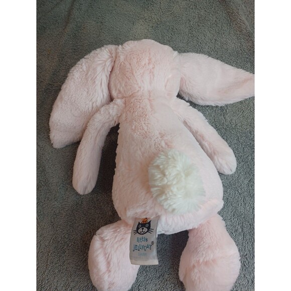 jellycat london plush animal stuffed toy soft pink rabbit rattle 11" - Picture 5 of 8